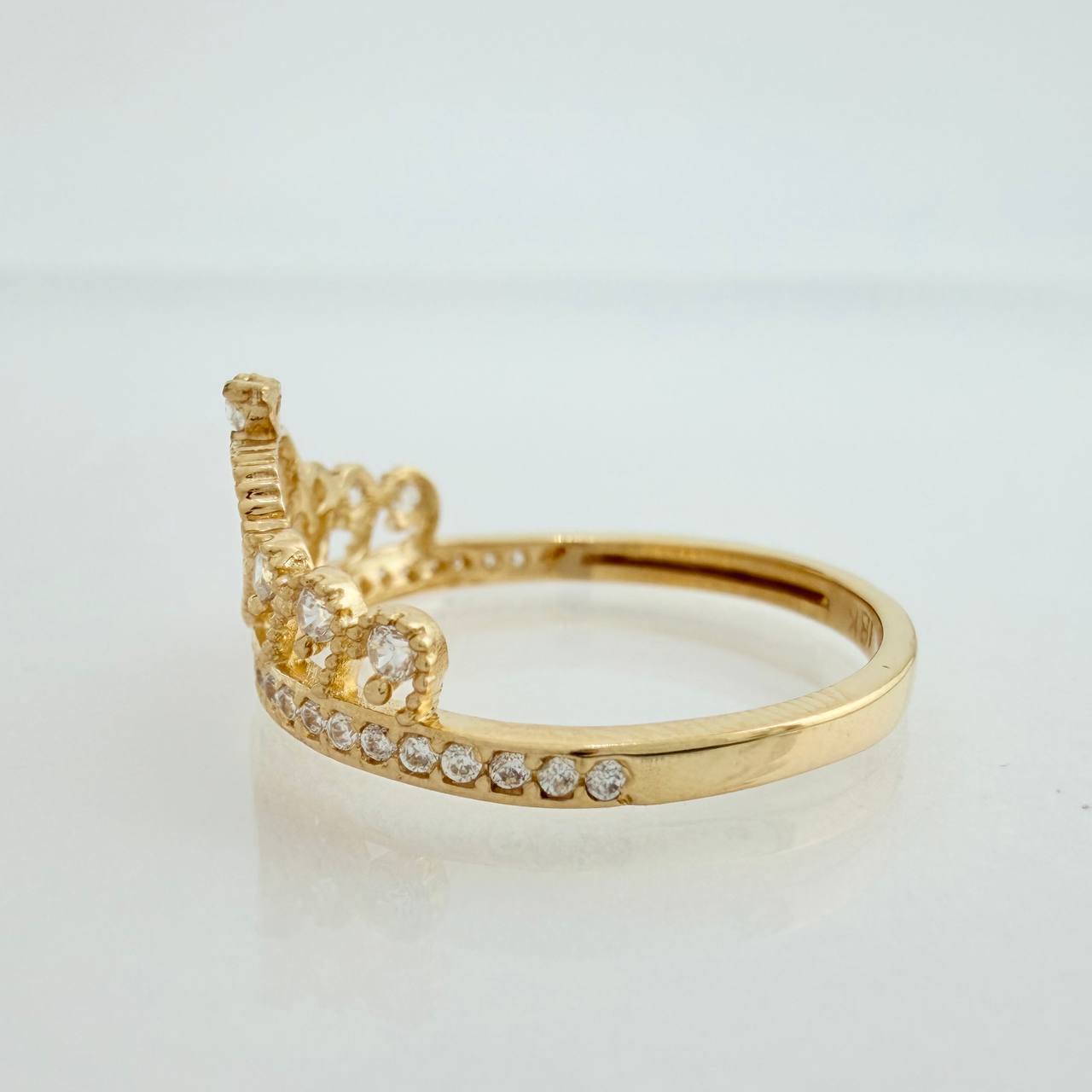 Anillo Corona 15s 2.15gr / T7 / Oro Amarillo 18K &