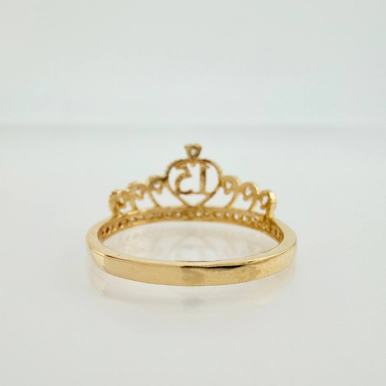 Anillo Corona 15s 2.15gr / T7 / Oro Amarillo 18K &