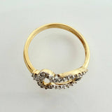 Anillo Silueta Pez 2.05gr / T6 / Dos Oros Amarillo Blanco 18K