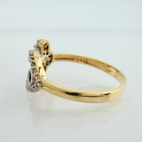 Anillo Silueta Pez 2.05gr / T6 / Dos Oros Amarillo Blanco 18K