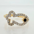 Anillo Silueta Pez 2.05gr / T6 / Dos Oros Amarillo Blanco 18K