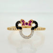 Anillo Ratona 1.95gr / T7 1/4 / Tres Oros 18K