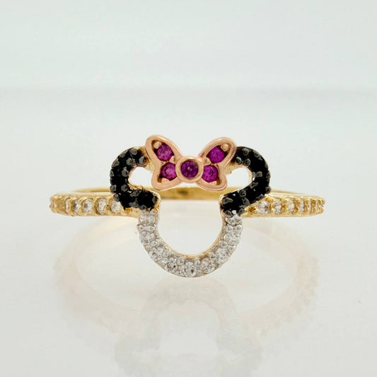 Anillo Ratona 1.95gr / T7 1/4 / Tres Oros 18K