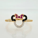 Anillo Ratona 1.95gr / T7 1/4 / Tres Oros 18K