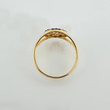 Anillo Corona 1.7gr / T5 / Dos Oros Negro Amarillo 18K