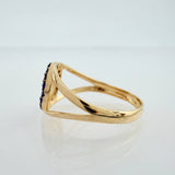 Anillo Corona 1.7gr / T5 / Dos Oros Negro Amarillo 18K