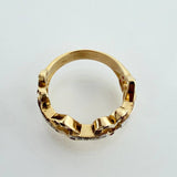 Anillo Corazon 4.15gr / 6 1.2 / Dos Oros Amarillo Blanco 18K