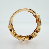 Anillo Corazon 4.15gr / 6 1.2 / Dos Oros Amarillo Blanco 18K