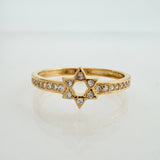 Anillo Estrella David 1.6gr / T6 / Oro Amarillo 18K