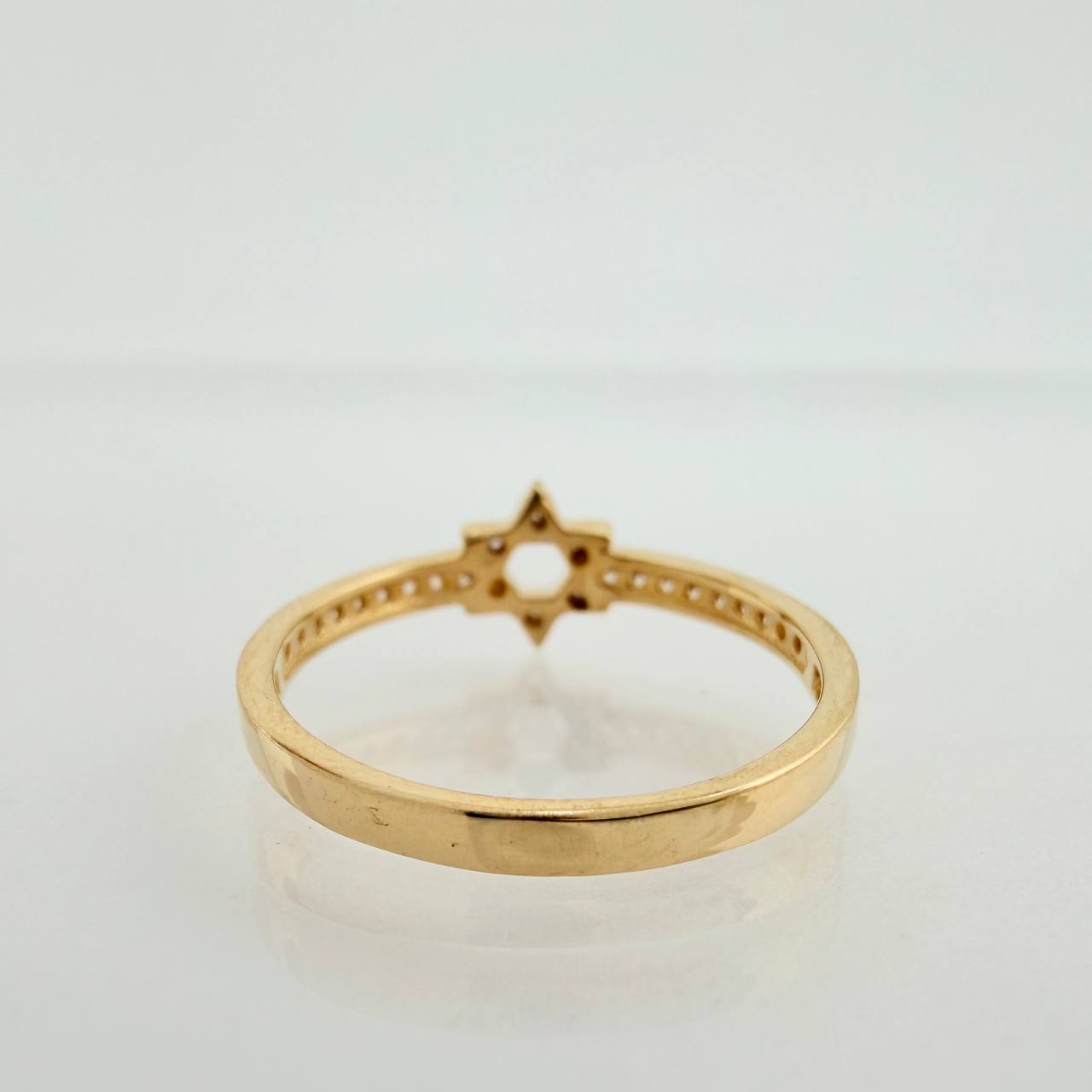 Anillo Estrella David 1.6gr / T6 / Oro Amarillo 18K