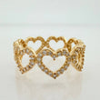 Anillo Corazones Tupidos 2.75gr / T7 1/4 / Oro Amarillo 18K