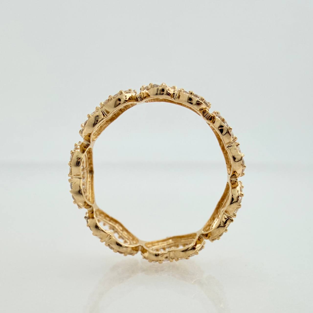 Anillo Corazones Tupidos 2.75gr / T7 1/4 / Oro Amarillo 18K