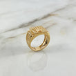 Anillo Cinturon Rectangular Corona RX 5.9gr / T9 3/4 / Circones Blancos Oro Amarillo ©