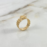 Anillo Cota de Malla Corona RX 4.3gr / T7 3/4 / Circones Blancos Oro Amarillo ©