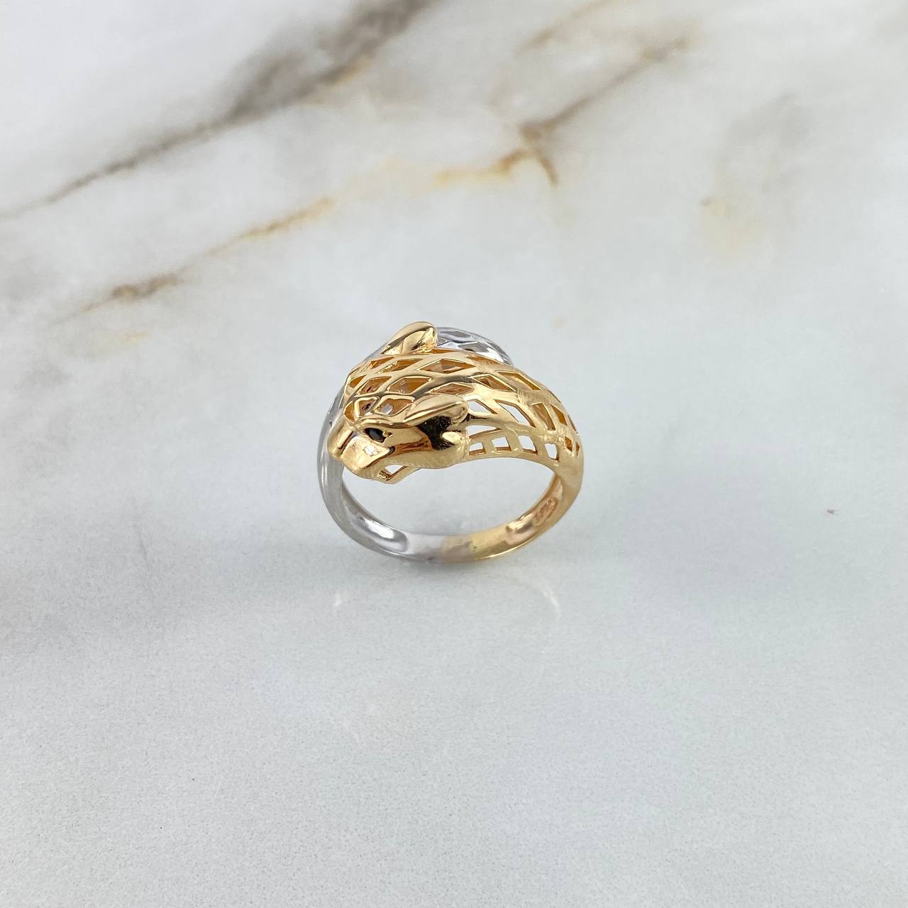 Anillo Pantera 6.4gr / T9 4/4 / Circones Negros Dos Oros Amarillo Blanco ©