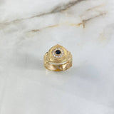 Anillo Crono Tempo 5.65gr / T11 / Circones Blancos-Negros Oro Amarillo ©