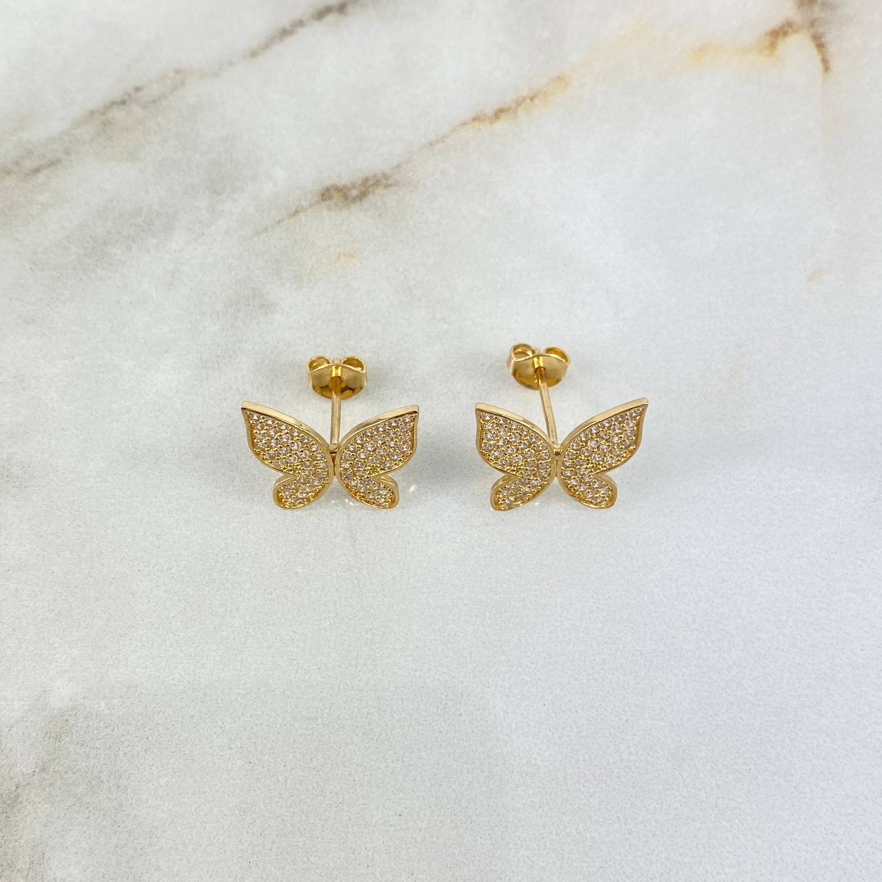 Topos Mariposa 2.75gr / Circones Blancos Oro Amarillo ©