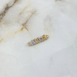 Herraje Amor 0.9gr / 2.5cm / Circones Blancos Dos Oros Amarillo Blanco ©