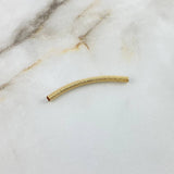 Herraje Tubular Escamado 0.8gr / 4cm / 3mm Oro Amarillo
