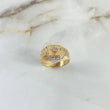 Anillo Cinturon Rectangular Corona RX 8.5gr / T10 3/4 / Circones Blancos Dos Oros Amarillo Blanco ©