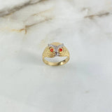Anillo Buho 4.9gr / T10 / Circones Naranja Dos Oros Amarillo Blanco ©