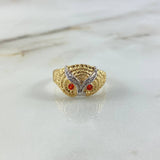 Anillo Buho 4.9gr / T10 / Circones Naranja Dos Oros Amarillo Blanco ©