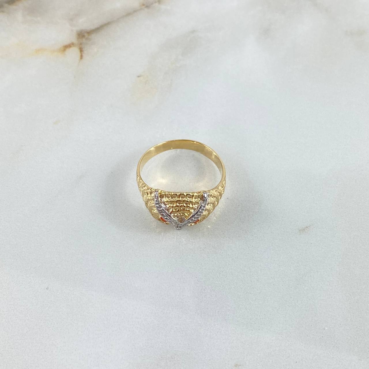Anillo Buho 4.9gr / T10 / Circones Naranja Dos Oros Amarillo Blanco ©