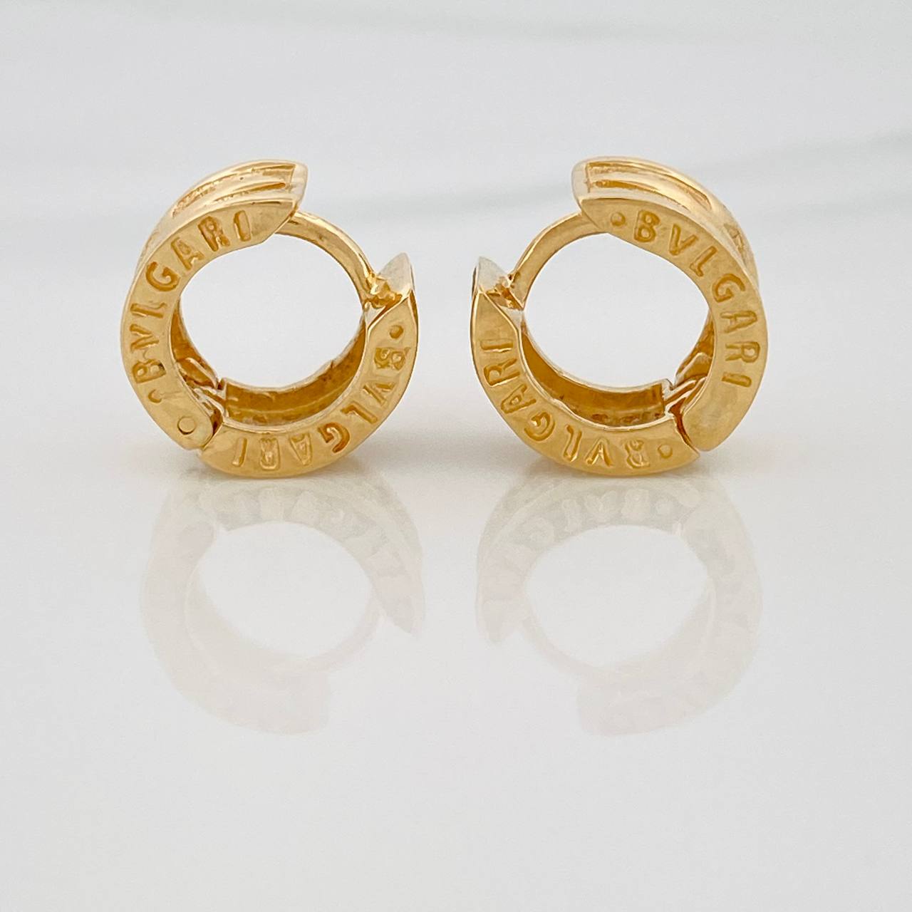 Candongas Bv Doble Carril 6.55gr / 1.3cm / Oro Amarillo 18K &