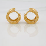 Candongas Bv Doble Carril 6.55gr / 1.3cm / Oro Amarillo 18K &