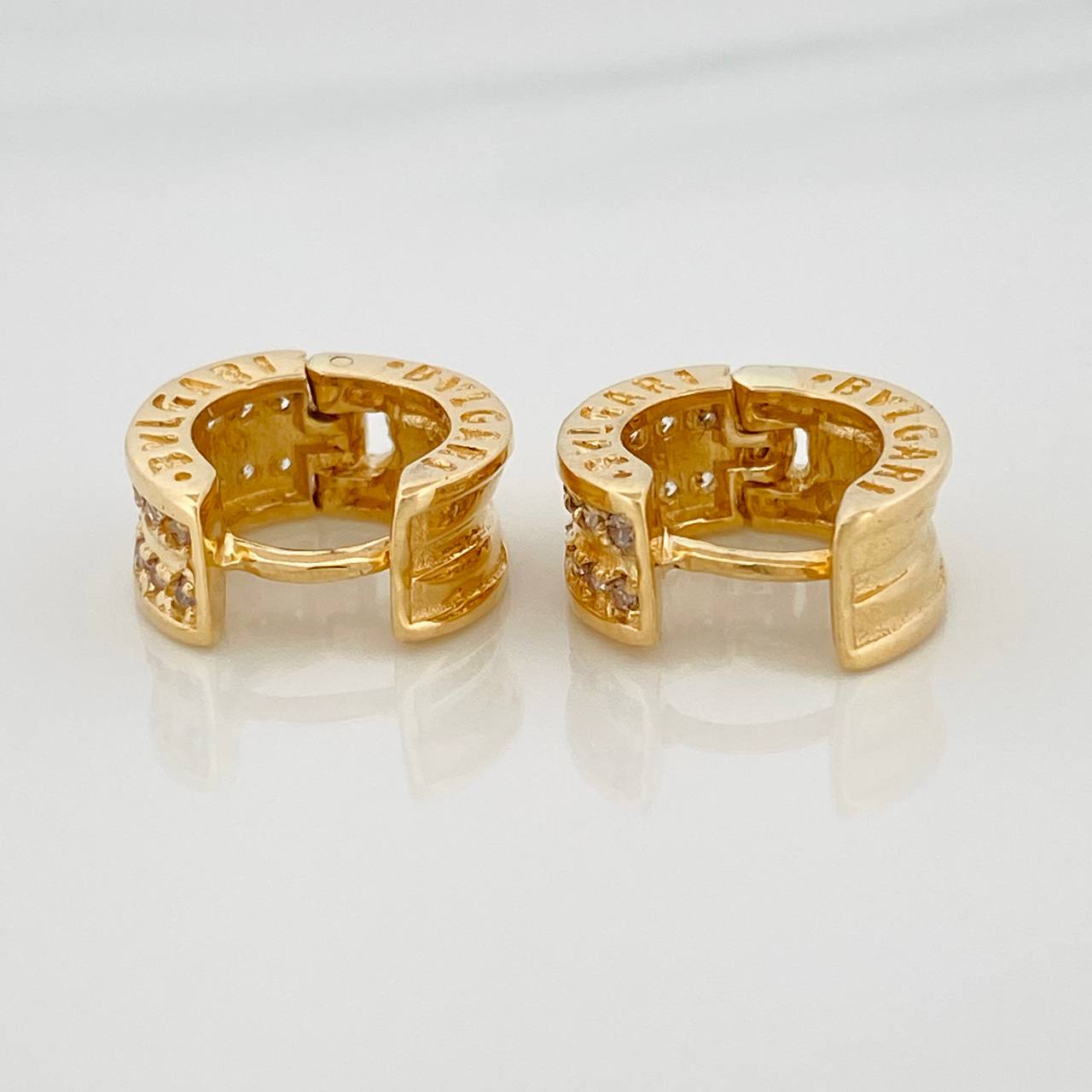 Candongas Bv Doble Carril 6.15gr / 1.2cm / Oro Amarillo 18K