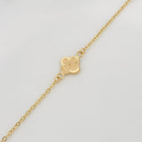 Pulso Trebol Aro Seguido 2.25gr / 19cm / 1.45mm Oro Amarillo 18K &