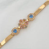 Pulso Flor Reticulado 12.25gr / 17cm / 4.05mm Oro Amarillo 18K &