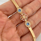 Pulso Flor Reticulado 12.25gr / 17cm / 4.05mm Oro Amarillo 18K &