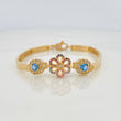 Pulso Flor Reticulado 12.25gr / 17cm / 4.05mm Oro Amarillo 18K &