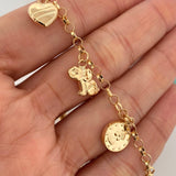 Pulso Charms 5.8gr / 17.5cm / 4.05mm Oro Amarillo 18K &