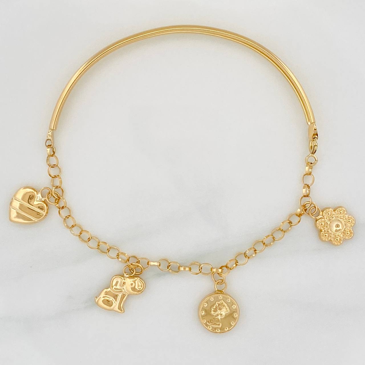 Pulso Charms 5.8gr / 17.5cm / 4.05mm Oro Amarillo 18K &