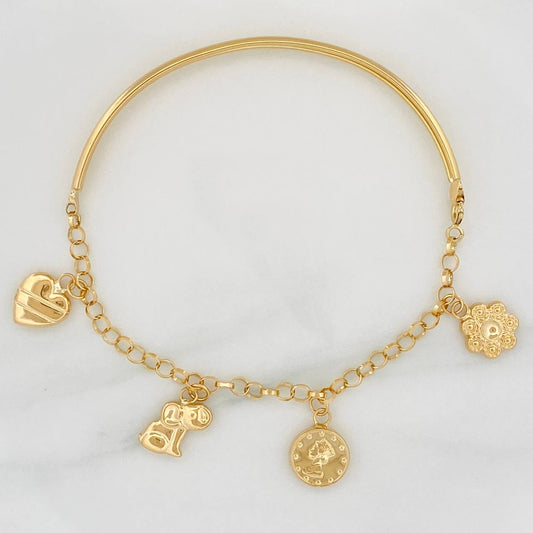 Pulso Charms 5.8gr / 17.5cm / 4.05mm Oro Amarillo 18K &