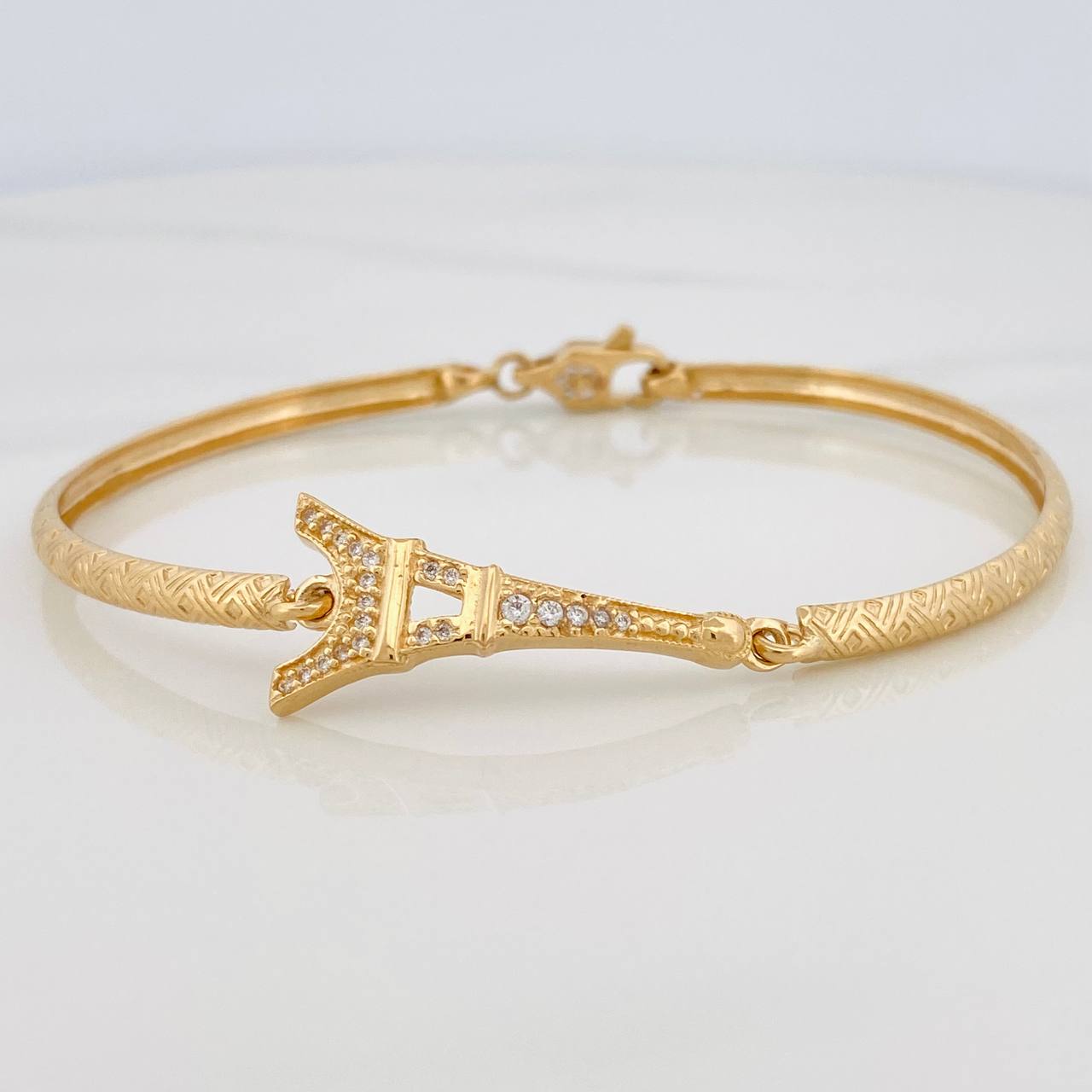 Pulso Paris Reticulado 10.55gr / 19.6cm / 3.55mm Oro Amarillo 18K