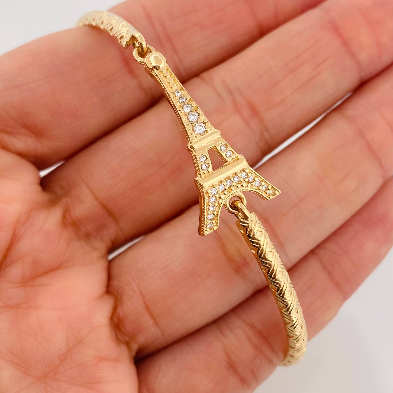 Pulso Paris Reticulado 10.55gr / 19.6cm / 3.55mm Oro Amarillo 18K