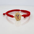 Pulsera Tejida Roja Virgen de Guadalupe 1.15gr / Oro Amarillo 18K &