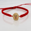 Pulsera Tejida Roja Virgen de Guadalupe 1.1gr / Oro Amarillo 18K &