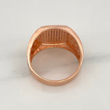 Anillo Sello Caballo 9.65g / T11 Dos Oros Negro Rosa 18K