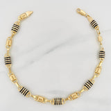 Tobillera Rustica Barril 9.1g / 26cm / 6.2mm Oro Amarillo 18K