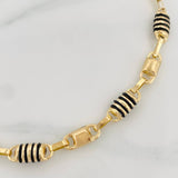 Tobillera Rustica Barril 9.1g / 26cm / 6.2mm Oro Amarillo 18K