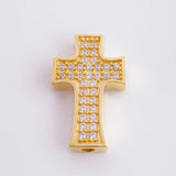 Herraje Cruz Tupida 1.8gr / 1.6cm / Oro Amarillo 18K ©