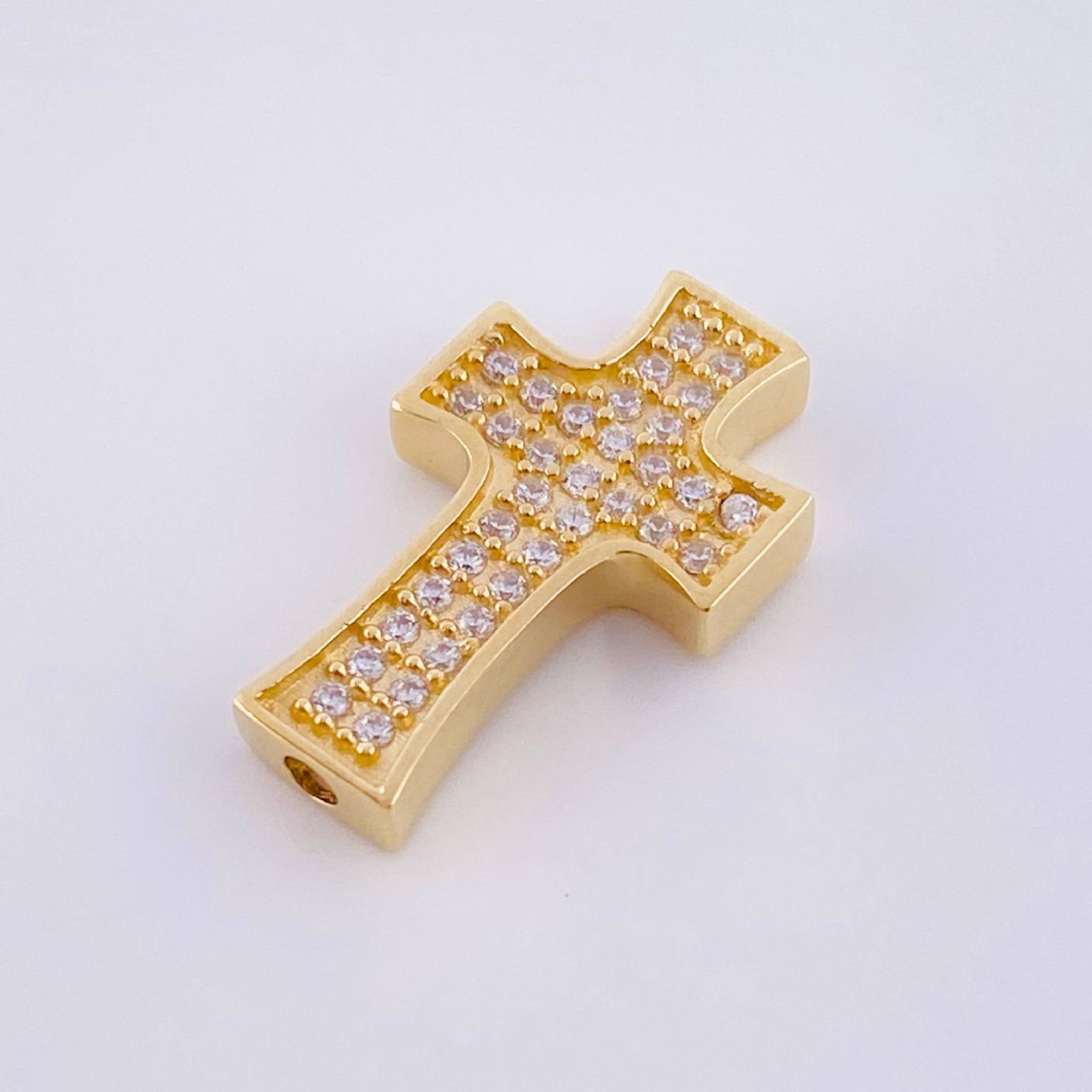 Herraje Cruz Tupida 1.8gr / 1.6cm / Oro Amarillo 18K ©