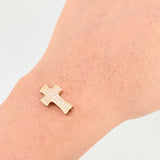 Herraje Cruz Tupida 1.8gr / 1.6cm / Oro Amarillo 18K ©