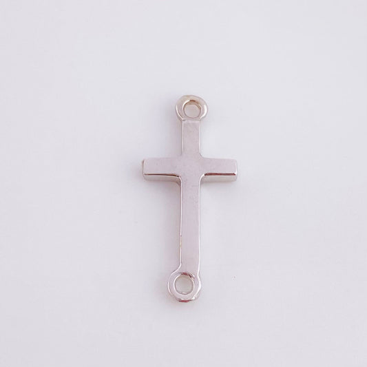 Herraje Cruz 0.75gr / 1.8cm / Oro Blanco 18K ©