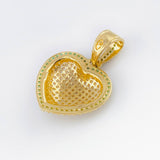 Dije Corazon Tupido 3.9gr / 2.5cm / Oro Amarillo 18K