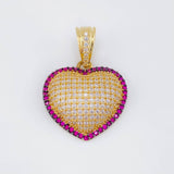 Dije Corazon Tupido 4.45gr / 2.5cm / Oro Amarillo 18K